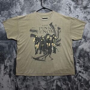Blackpink Pink Venom T-Shirt Unisex XL Olive Green K-Pop Graphic Tee